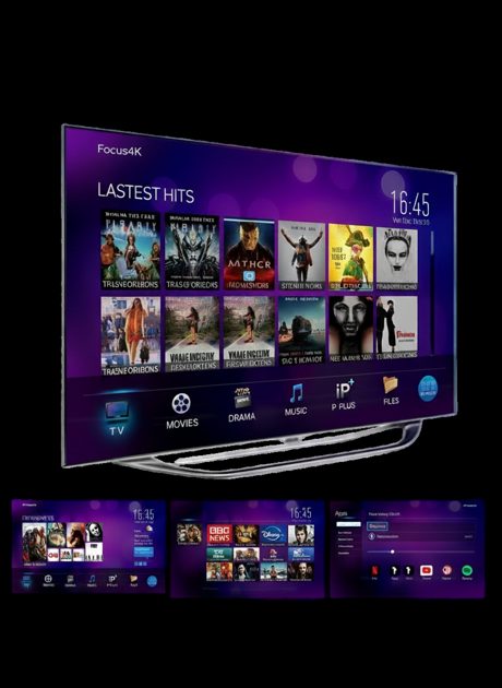 IPTVGeeks streaming interface showing live channels, sports and movies in 4K